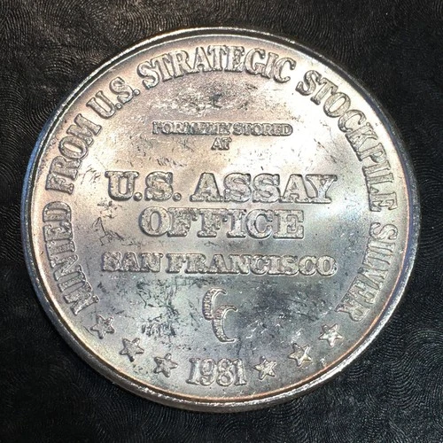 1981-CC 1oz Silver Bullion U S ASSAY OFFICE STRATEGIC We COMBINE SHIPPING #R876