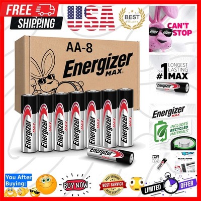 8 Pack of MAX AA Alkaline Batteries - Perfect for Gaming & Everyday Use