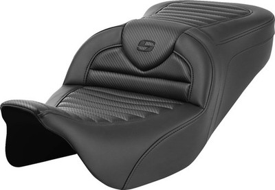 Saddlemen RoadSofa CF Tuck-N-Roll Seat #285045 Harley Davidson