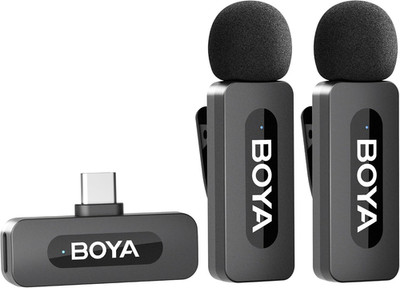 BOYA BY-V20 USB-C Kabellos Mikrofon Handy, Mini Ansteckmikrofon Mit Android Typ-