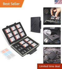 High Capacity 54 Slots Memory Card Case for 36 Micro SD and 18 SD Cards with...