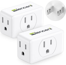 2 Prong to 3 Prong Outlet Adapter,Wall Plug Extender,Multiple Outlet Wall Plug w