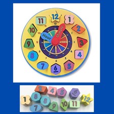 Melissa  Doug Shape Sorting Clock Replacement Number U PICK Shape Piece