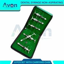 NEW PREMIUM GRADE 6 Piece Aspirating Syringe 1.8CC DENTIST DENTAL INSTRUMENTS