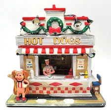 Lemax Carole Towne "Nick's Hot Dog Stand" 2008 Christmas Milk Shakes