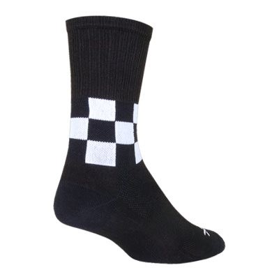 Sockguy Speedway Cycling Socks 9-13 Black/White