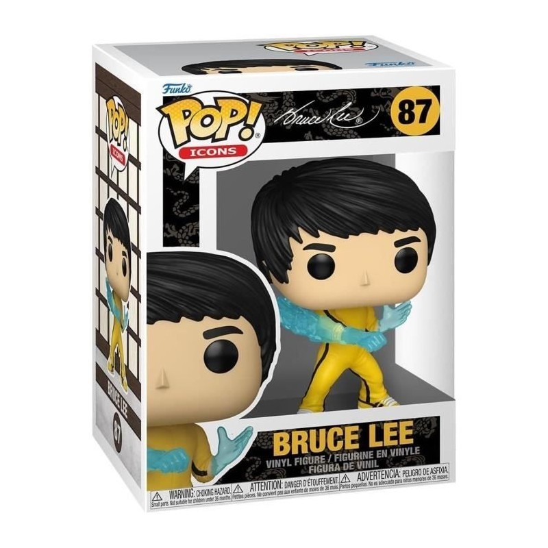 Figurine Funko Pop Bruce Lee 87 pour décorer un bureau de geek
