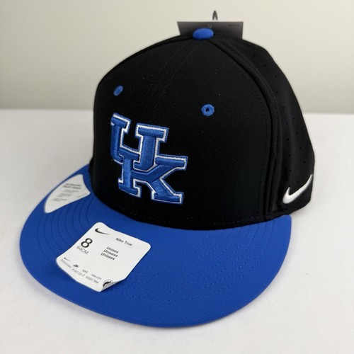 Nike Kentucky Wildcats True Fit On-Field Fitted Hat Black Blue Size 8 NWT
