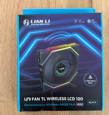 Image of Lian Li UNI FAN TL Wireless LCD 120mm Black ARGB PWM Fan – Brand New