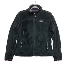 Patagonia Fleece Jacket Womens M Black R2 Regulator Polartec Zip Made in USA