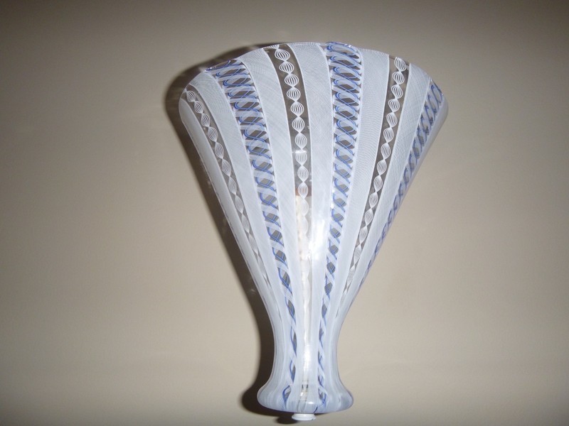VENINI MURANO SCONCE  BLUE, WHITE CLEAR