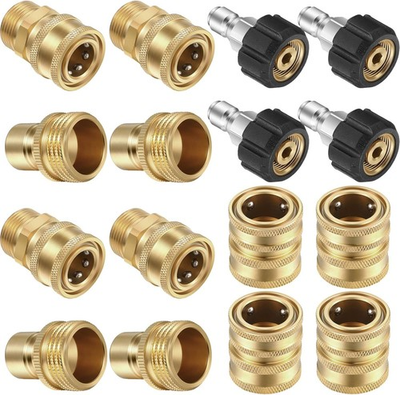 #ad Quick Disconnect Pressure Washer Adapter Set 16 Pack $76.25