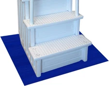 Resilia Stay-Put Swimming Pool Ladder Mat - 36" x 36", Royal Blue  (M1)