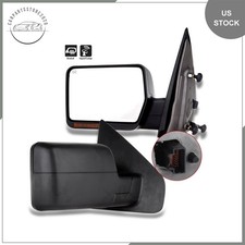 For 04-06 F-150 Pair Set Side View Towing Mirrors Power Heated Led Signal Lights For 04-06 F-150 Pair Set Side View Towing Mirrors Power Heated Led Signal Lights