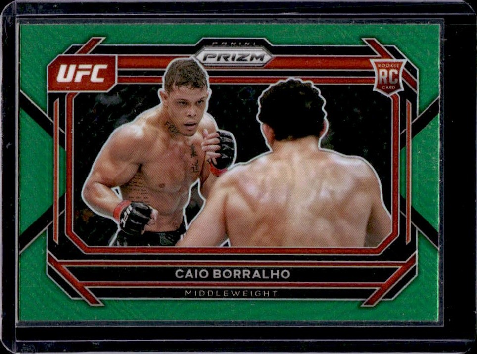 2023 Panini Prizm UFC Caio Borralho Green Prizm Rookie RC #68