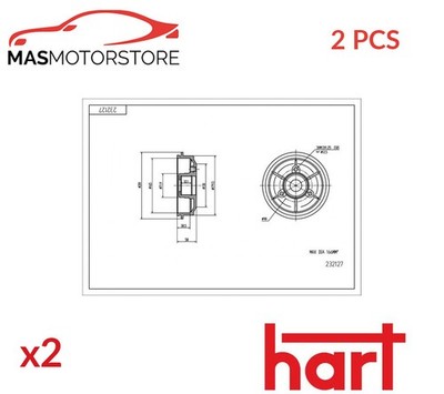 BREMSTROMMEL HINTEN HART 232 127 2PCS H NEU OE QUALITÄT