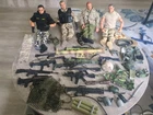 4 Vintage 1996 GI Joe  & Toy Central 12" Figures Weapons Uniform  Large Lot # 2