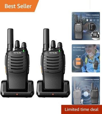 H-777 Portable Walkie Talkies - 1.5 Mile Range FRS Radios for Outdoor Adventures