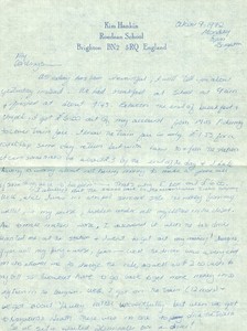 NYC Heiress Studying Abroad Letter Oxford Cambridge Roedean Boarding School 70s