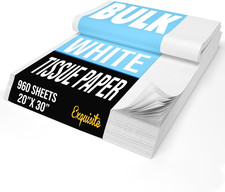 20 X 30 White Tissue Paper-2 Ream Pack, 960 Total Sheets