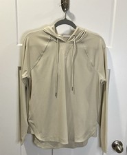 SAGE COLLECTIVE Hooded Top, Women  s MEDIUM Tan Long Sleeve SOFT Great Gift NWT
