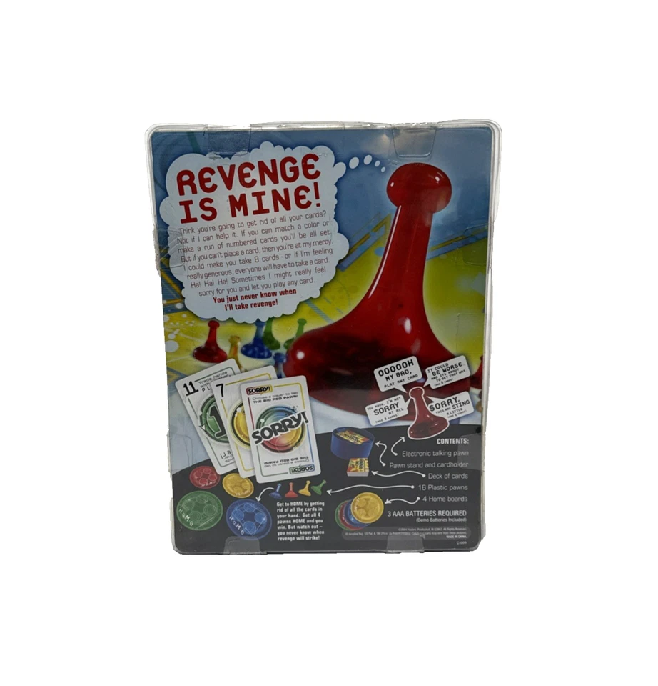 Sorry! Electronic Talking Card Revenge Game 2004 by Hasbro New Sealed - Image 4 of 4