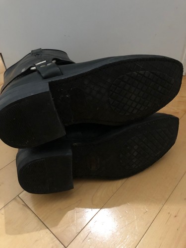 Botas con arnés de cuero negras Black Talon para hombre con puntera de acero talla 11 - Imagen 5 de 5