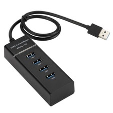 Mini 4 Port USB 3.0 Hub Expansion Splitter Hi-Speed Charging Power Adapter S0R3