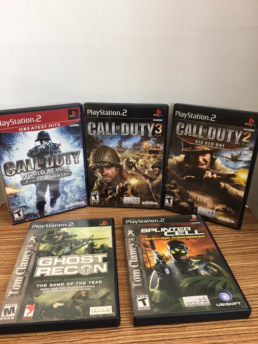 Call of Duty World at War Final Fronts & 4 Other Games Set (PlayStation 2  PS2)