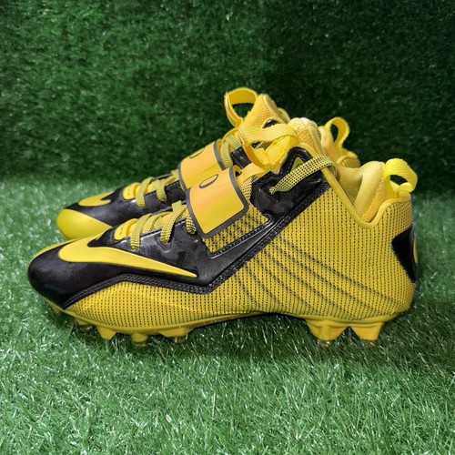 Nike CJ Elite 2 TD Football Cleats Oregon Ducks Issued Yellow Size 9.5 Sample - Picture 6 of 7
