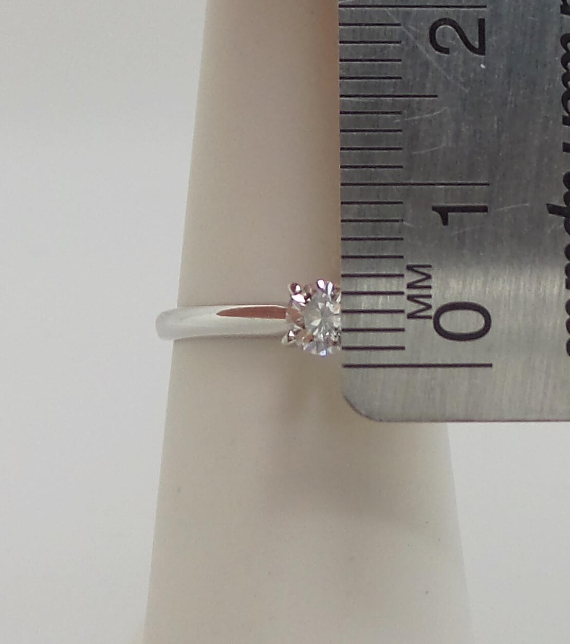 1/4CT Natural Round Diamond Solitaire Engagement Wedding Ring 14K White Gold