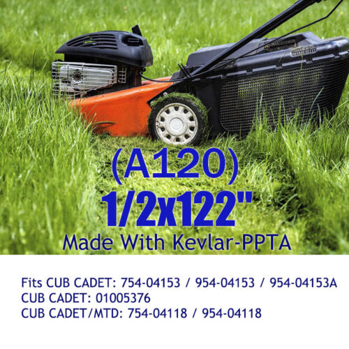 1/2x122" Gürtel mit Kevlar für CUB CADET MTD 754-04118 954-04118/754-04153 01005376 - Bild 3 von 9