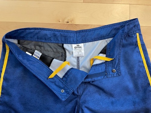 "CORONA Extra" Men's Blue Swim Trunks - Board Shorts - Beer Logo - Sz Large - Picture 8 of 11