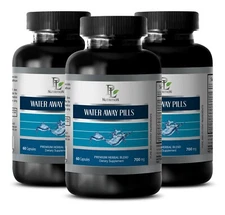 Excess Reduction - Water Away Pills 700mg - Water Balance 3 Bottles 180 Capsules