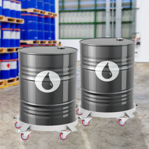 2PCS 55 Gallon Drum Dolly Barrel Dolly Cart 1200 lbs Heavy Duty with Wheels NEW