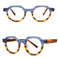 Retro Acetate Glasses Frames Men Women Two Color Splicing Fashion Eyeglasses