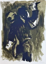 ABRAHAM RATTNER Original PENCIL SIGNED Numbered LIMITED EDITION Color Lithograph