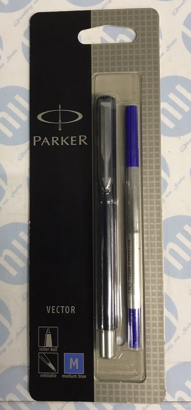 Parker Vector Black Rollerball Medium Blue Refill - S0881051 for  