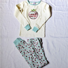 Pajamas girls new sizes 5 or 6 cotton Gymboree Cherries Hand Picked With Love