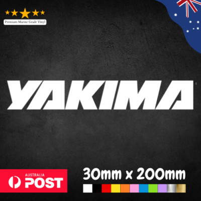 YAKIMA Windshield Windscreen Sticker Decal WHITE 200mm