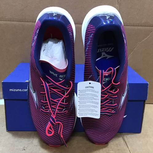 Zapatos para correr Mizuno para mujer Wave Rebellion Diva rosa/blanco índigo 1L05 - Imagen 4 de 7