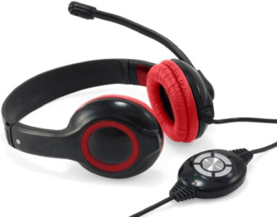 POLONA CCHATSTARU2R USB-Headset Conceptronic Headset 20000Hz, Mikro, Schwarz/Rot