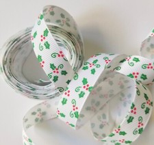 Christmas Holly Grosgrain Ribbon 5 yards x 5/8" NEW