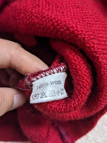 Norlender Damen Rot Nordic 100% Wolle Strick Cardigan Pullover Blazer Gr. M/L - Bild 9 von 13