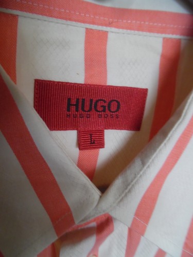 HUGO BOSS Men's Button Striped Dress Shirt Size L - Picture 3 of 3