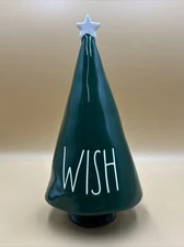 Rae Dunn By Magenta "WISH” Christmas Tree Table Decoration Figure Star HTF NEW