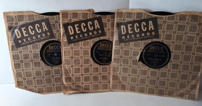 3x78rpm AL ALBERT I'm Yours, Endless, Don't Forget Me, DECCA, See Photos - L25
