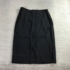 The Row Skirt Womens 4 USA Black Wool Midi Zip Up Lined Casual Ladies