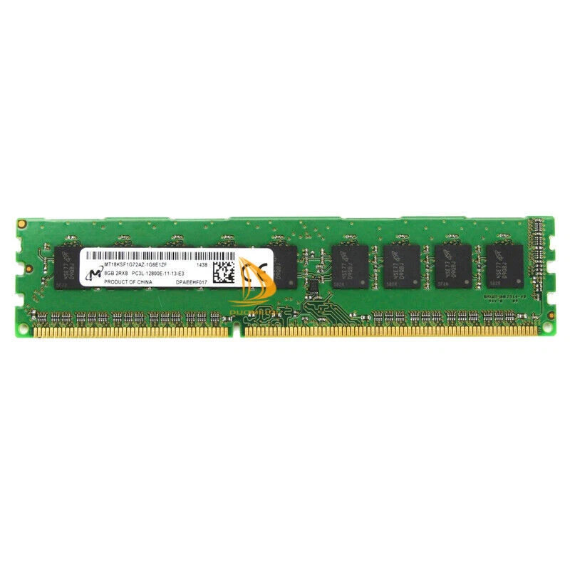 16GB Micron Kits 2x 8GB 2RX8 12800E DDR3L-1600Mhz Desktop ECC Memory RAM DIMM 8g - Image 3 of 4