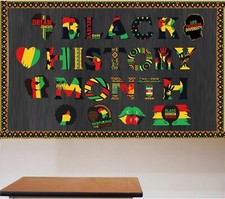 Black History Month Bulletin Board Borders Cutouts Classroom Decorations,...